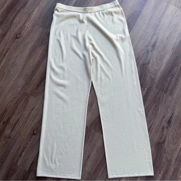 St. John Santana Knit Pull On Elastic Waist Pants NWOT Beige XL - Picture 2 of 10